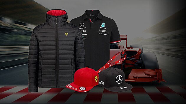 Dárkové předměty stájí Ferrari a Mercedes formule 1