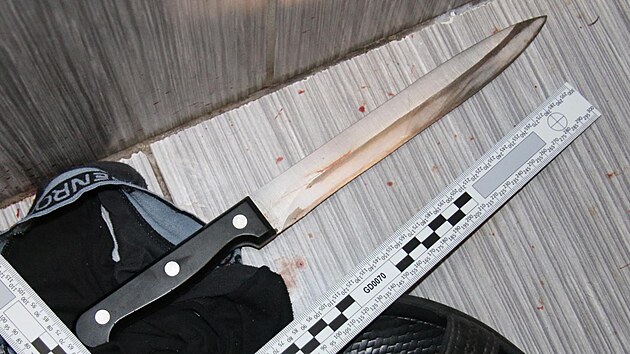 Nůž nalezený na ubytovně na Pražském Předměstí.