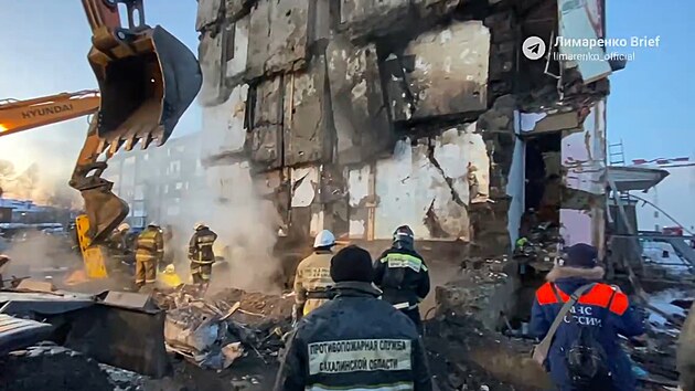 V obytn�m dom� v obci  Tymovskoje na Sachalinu vybuchl plyn. Na m�st� zahynulo dev�t lid�. (19. listopadu 2022)