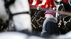Dánská královna Margrethe II. ped mstskou radnicí v Kodani (12. listopadu...
