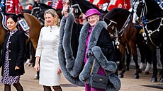 Dánská královna Margrethe II. se starostkou Kodan Sophií H. Andersonovou ped...