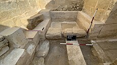 Kultovní kaple v Ptahepsesov hrobce v severní Sakkáe.
