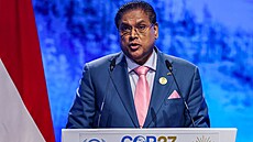 Prezident Surinamu Chan Santokhi (8. listopadu 2022)