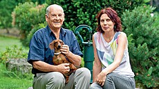 Výtvarník Theodor Pi�t�k a spisovatelka Alice Horá�ková.