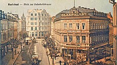 Sklen�ný palác s dílnami rytc� skla