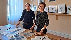 Grafická designérka Radka Folprechtová s moderátorkou poadu 13. komnata...