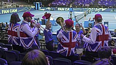 Britští fanoušci během tenisového BJK Cupu v Glasgow