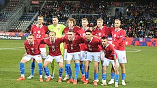 Zahajovací jedenáctka �eských fotbalist� pro p�ípravné utkání s Faerskými...