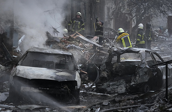 Následky ruských raketových útoků v Kyjevské oblasti (23. listopadu 2022)
