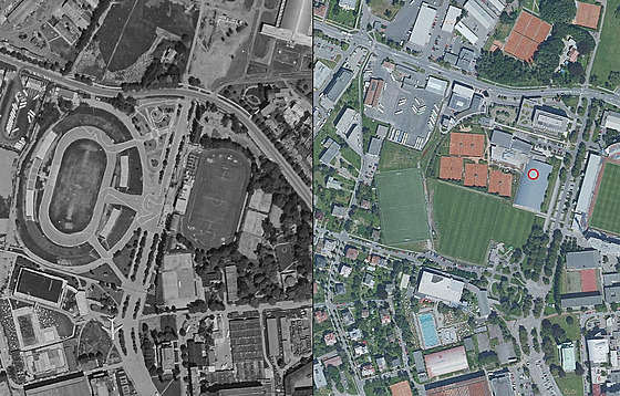 Prohlédnout si historické letecké snímky Olomouce z rzných asových období...