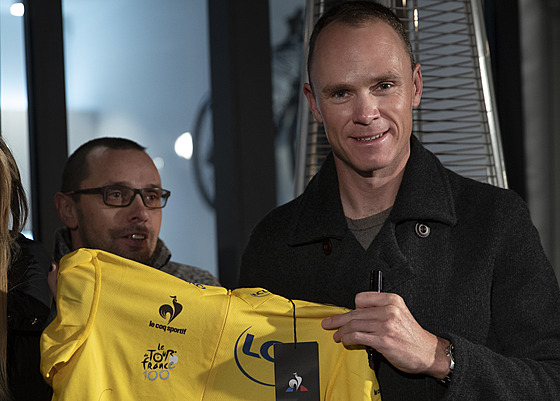 Chris Froome, tynásobný vítz Tour De France, bhem návtvy v Praze