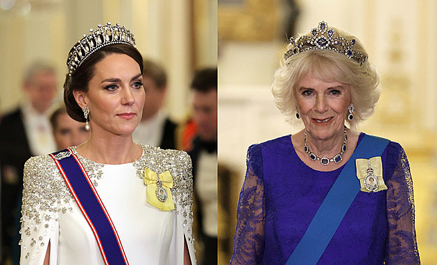 Korunky po tchyních. Kate měla Dianinu tiáru, Camilla korunu Alžběty II.