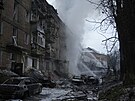 Následky ruských raketových útoků v Kyjevské oblasti (23. listopadu 2022