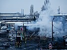 Následky ruských raketových útoků v Kyjevě (23. listopadu 2022)