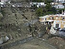 Dopady sesuvu pdy na italském ostrov Ischia (27. listopadu 2022)
