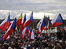 Demonstrace proti vlád Petra Fialy v Praze na Letné. (26. listopadu 2022)