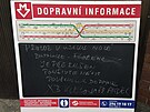 Oznmen o vluce metra B Nov Butovice - Florenc (29. listopadu 2022)