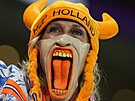 Nizozemská fanynka ped zápasem proti Senegalu