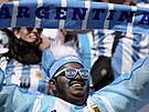 Argentinský fanouek ped zápasem proti Saúdské Arábii
