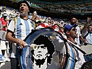Argentinský fanouek ped zápasem proti Saúdské Arábii