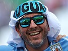 Uruguayský fanouek ped startem utkání proti Jiní Koreji