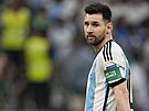 Argentinský útoník Lionel Messi v utkání proti Mexiku