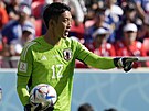 Japonský gólman uii Gonda v utkání proti Kostarice