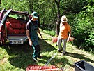 Ochrnci prody voz mobiln ohradnky na rzn msta v Beskydech.