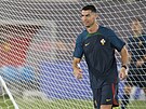 Cristiano Ronaldo trénuje poprvé jako volný hrá. S portugalskou reprezentací...