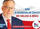 Billboard kandidáta na prezidenta hnutí SPD Jaroslava Baty