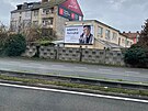 Billboard Andreje Babie ped volbou prezidenta v Brn