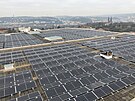 Fotovoltaická elektrárna na stee Kongresového centra (29. listopadu 2022)