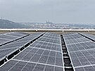 Fotovoltaická elektrárna na stee Kongresového centra (29. listopadu 2022)