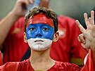 Srbský fanouek ped zápasem s Brazílií.