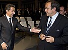 Nicolas Sarkozy (vlevo) a Michel Platini