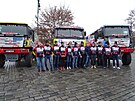 <p>Odjezd týmu Tatra Buggyra od Rudolfina na Rallye Dakar.</p>