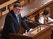 Ministr financí Zbyněk Stanjura na schůzi Sněmovny ke schvalování vládního...