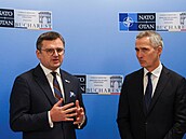 Generální tajemník NATO Jens Stoltenberg a ukrajinský ministr zahraničí...
