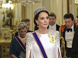 Princezna Kate na banketu v Buckinghamském paláci u píleitosti návtvy...