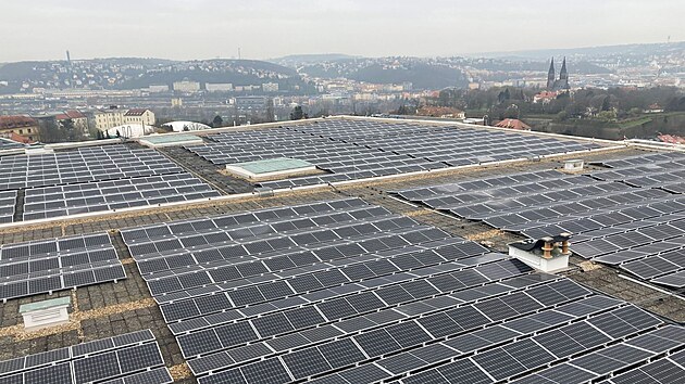 Fotovoltaická elektrárna na střeše Kongresového centra (29. listopadu 2022)