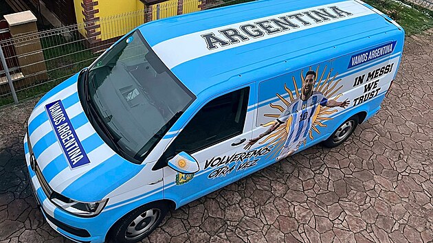Dodávka fanouška Argentiny