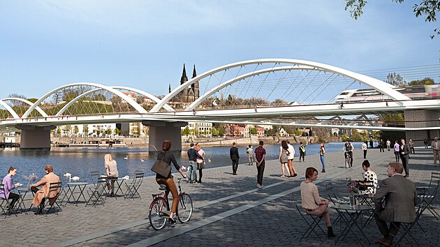 Vizualizace vtznho nvrhu novho mostu na Vtoni (23. listopadu 2022)