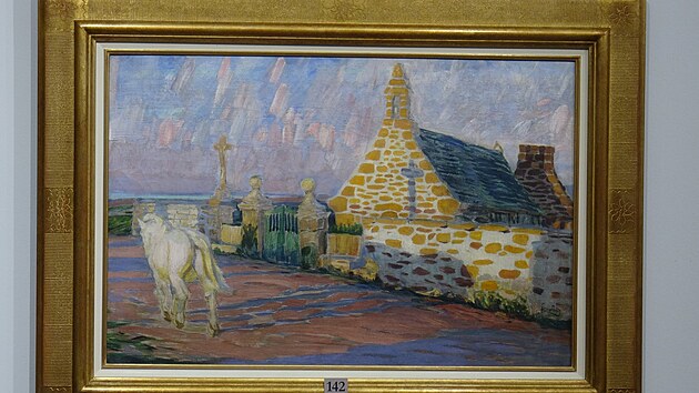 Obraz Františka Kupky Bílý kůň z roku 1909 se prodal za 42 milionů korun. (27. listopadu 2022)