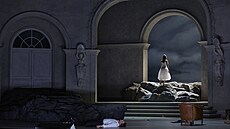 Scéna z Dvořákovy Rusalky v drážďanské Semperově opeře