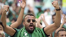 Fanou�ek Saúdské Arábie p�ed utkáním proti Argentin�