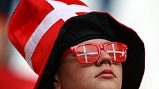 Dánský fanouek ped zápasem proti Tunisku