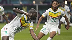 Senegalský stoper Kalidou Koulibaly se raduje ze svého gólu v utkání proti...