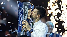 Novak Djokovič si vychutnává vítězství v Turnaji mistrů