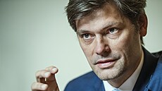 Prezidentský kandidát Marek Hilšer při rozhovoru pro MF DNES.