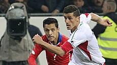 Voria Ghafourí z Íránu (vpravo) Alexis Alejandro Sanchéz z Chile b�hem...
